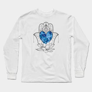 Hamsa hand mandala Long Sleeve T-Shirt